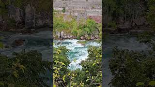 White Water and Sedimentary Rock Cliff niagarafalls niagarariver niagarafallsattractions [upl. by Eecram]