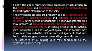 125 Degenerative Spondylolisthesis [upl. by Esyak]