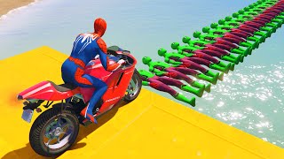 GTA 5 EPIC RAGDOLL SHOW SPIDERMAN VS COLOR MINION FALLS amp FAILS LIVE GTA V gta shortsfeed [upl. by Aerdnat852]