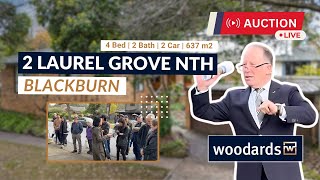 Live Auction  2 Laurel Grove Nth Blackburn  Auction Results Melbourne [upl. by Ahseikal]