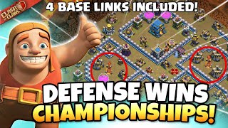 Defense Wins CHAMPIONSHIPS Best TH12 War Bases with LINKS from TH12 Finals  Clash of Clans [upl. by Danielle]