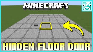 Minecraft HIDDEN FLOOR PISTON DOOR Tutorial 1 Block [upl. by Pollock]