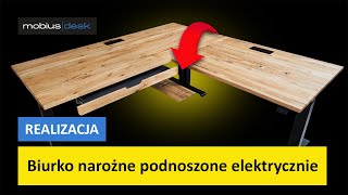 Biurko narożne elektryczne  z szufladą i uchwytem na komputer  czy takie biurko jest stabilne [upl. by Dougal]