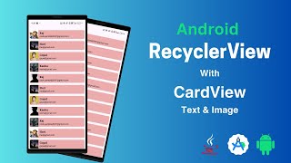 How to Create CardView with Text amp Image in RecyclerView in Android Studio  Beginners Guide 2024 [upl. by Ittap831]