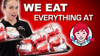 We Eat THE ENTIRE Wendys MENU [upl. by Orecul]