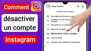 Comment désactiver un compte Instagramnouvelle mise à jour 2023 Désactiver votre compte Instagram [upl. by Roanne]