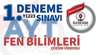 EKİM 2023  AYT 1 DENEME SINAVI FEN BİLİMLERİ ÇÖZÜM VİDEOLARI [upl. by Thorma]