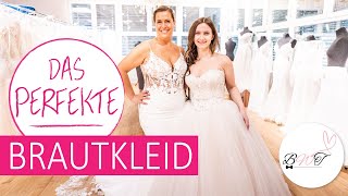 Brautkleider  Formen Schnitte und Stile für jede Figur  Wir dürfen Hochzeitskleider anprobieren [upl. by Alekal]