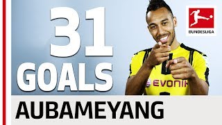 PierreEmerick Aubameyang  All his Goals 20162017 Season [upl. by Aneerehs57]