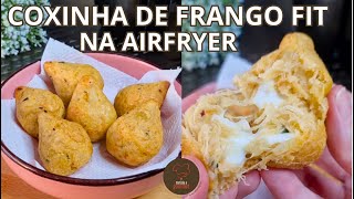 Coxinha de Frango FIT na AIRFRYER  sem massa e com requeijão pode congelar [upl. by Pedersen494]