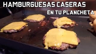 Como hacer hamburguesas caseras en la plancheta [upl. by Seerdi]