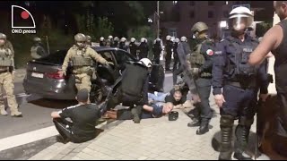 Zamieszki w Lubinie Leciały kamienie i butelki z benzyną w stronę komisariatu Policja łamała prawo [upl. by Ahseekat]