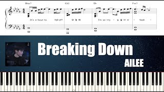 에일리 AILEE  Breaking Down 어느 날 우리 집 현관으로 멸망이 들어왔다 OST  Piano Tutorial  Sheet Music 피아노악보 [upl. by Ahsinit]