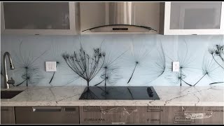 Glass Backsplash Install  Start to Finish  Bellissimo Colors [upl. by Gipps]