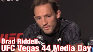 Brad Riddell quotFull Steam Aheadquot on Fighting a Friend  UFC Vegas 44 Media Day [upl. by Orravan]