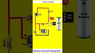 Monostable timer Circuit diagram  shorts [upl. by Fredela]