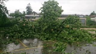 Tempête de grêle à Founex Suisse [upl. by Palermo]