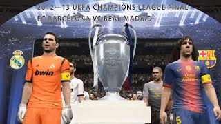 PES 2013 UEFA Champions League Final FC Barcelona vs Real Madrid Gameplay [upl. by Serge]