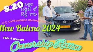 Baleno Ownership review 2024  Baleno 2024 ownership review in telugu  MJCarReviews [upl. by Schultz539]