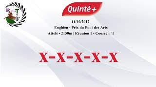 Rabaturf Pronostic100  Tiercé l BASE11102017  Enghien  Prix du Pont des Arts  R 1  C 1 [upl. by Etteuqaj]