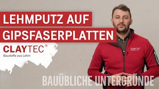 Lehmputz auf Gipsfaserplatten  CLAYTEC Lehmbaustoffe auf bauüblichen Untergründen  Anwendungsvideo [upl. by Martella715]