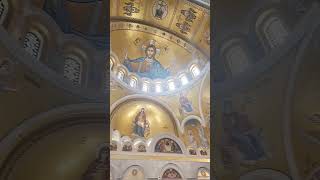 Reading of the Holy Gospel in the Saint Savas temple in Belgrade Serbia [upl. by Aleirbag230]