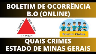 COMO FAZER UM BOLETIM DE OCORRÊNCIA ONLINE  BO ONLINE MINAS GERAIS [upl. by Diba179]