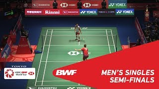 SF  MS  Viktor AXELSEN DEN 1 vs Kento MOMOTA JPN 3  BWF 2018 [upl. by Hanahs]