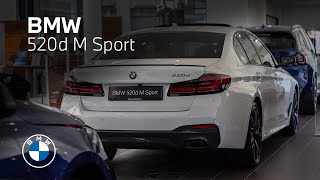 2023 BMW 520d M Sport  Alpine White [upl. by Led]