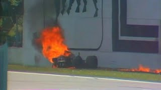 Gerhard Berger Huge Crash  F1 1989 Imola San Marino Grand Prix [upl. by Winslow]