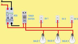 Digital Timer Switch Connectionwiring diagram [upl. by Anayt]