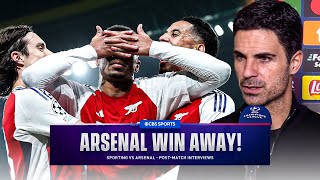 Mikel Arteta amp Bukayo Saka speak after Arsenal win away  Sporting vs Arsenal  PostMatch Interview [upl. by Kiryt15]