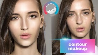 contour makeup tutorial facetune app [upl. by Howard342]