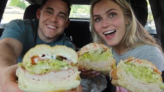 Jersey Mikes Mukbang sub sandwiches [upl. by Marijane]