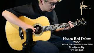 HOZEN GUITARS  RED DELUXE  OOO quotGolden Eraquot Sitka Spruce over African Blackwood [upl. by Naamann538]