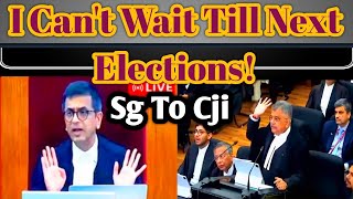 I cant wait till next electionsquot sg remarks to cji on electoral bonds [upl. by Luoar284]