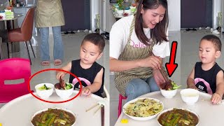 The 2yearold son secretly gave the meat to his mother [upl. by Lloyd]