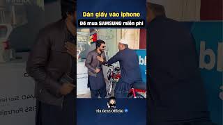 Dán giấy vào iphone để mua điện thoại samsung miễn phí [upl. by Eesak]