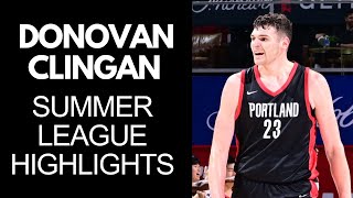 Best of Donovan Clingan 2024 NBA Summer League Highlights [upl. by Siri257]