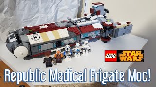 Custom Republic Medical Frigate Moc  Lego Star Wars The Clone Wars [upl. by Ilil]