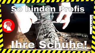 So binden Profis ihre Schuhe [upl. by Aliuqehs]