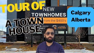 Tour of a newly built Townhouse in Calgary Alberta Canada [upl. by Dleifxam]