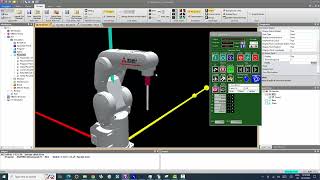 Robot Melfa Programming  Lesson 7 Robot operation  3 XYZ Mode in RT Toolbox software [upl. by Inaffit]