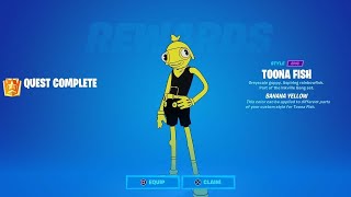 Find Bottles of Banana Yellow in Rainbow Rentals Guide  Fortnite Toona Fish Style Quests [upl. by Ebocaj]