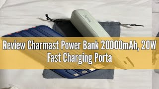 Review Charmast Power Bank 20000mAh 20W Fast Charging Portable Charger with Builtin Cables USB C [upl. by Onaivlis436]