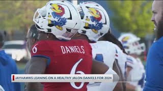 KU expecting Jalon Daniels to be healthy without restrictions in 2024 [upl. by Reese]