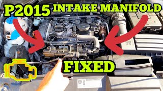 AUDI SEAT SKODA VW TSI P2015 Intake Manifold Runner Position Sensor Switch HOW TO CHANGE AND FIX [upl. by Nnaillek]