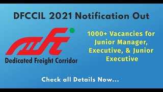 DFCCIL Recruitment 2021 Notification Out 1000 DFCCIL Vacancies 2021  Adda247 [upl. by Irodim]