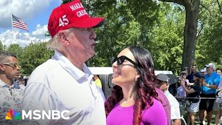 ‘She’s a free spirit’ Trump defends relationship with farright racist Laura Loomer [upl. by Langelo]