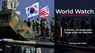 S Korea US stage joint largescale air exercise [upl. by Nasho870]